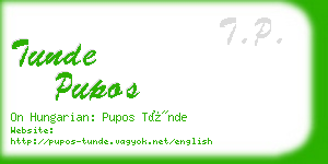tunde pupos business card